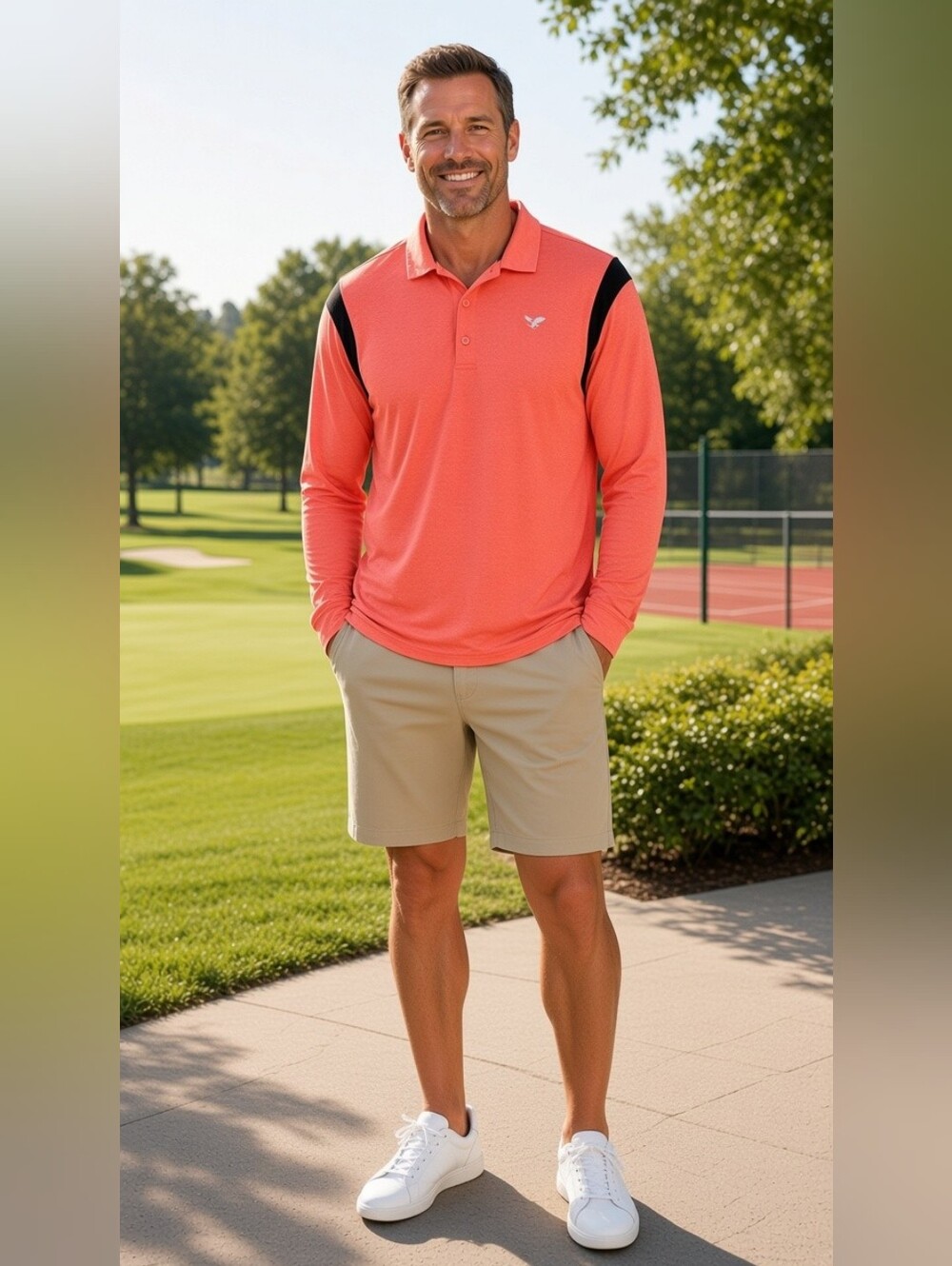 Golf America Salmon/orange  Mens 2XL long sleeve Pullover